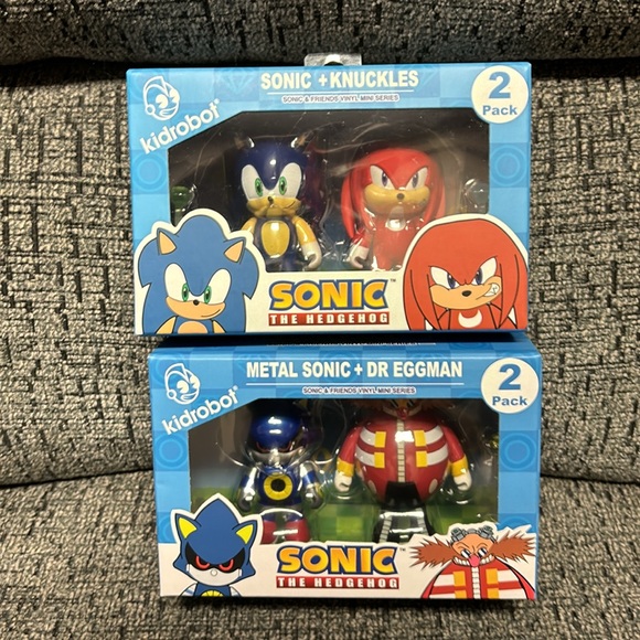 Kidrobot Mini Figure In Vinile Sonic The Hedgehog – Set Metal Sonic & Dr Eggman – Altezza 7,6 Cm - 3
